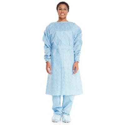 Halyard KC200 Isolation Gown, Blue, Extra Large, SMS Fabric, Disposable, 100/Pkg thumbnail 3