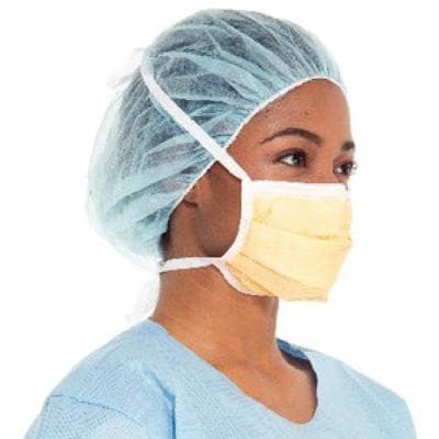Halyard Fluidshield Fog-Free Surgical Mask, ASTM Level 3, Orange, Tie-On, 50/Box, 48207 thumbnail 9