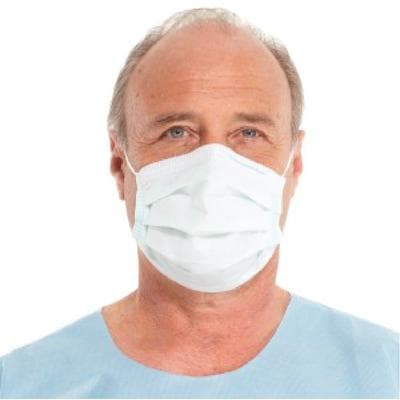 Halyard Fog-Free Procedure Mask, Blue, Ear Loops, Latex-Free, 50/Box thumbnail 3