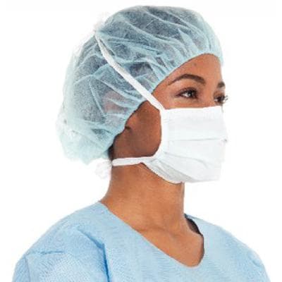 Halyard The Lite One Surgical Mask, Blue, Pleat-Style with Ties, 50/Box thumbnail 7