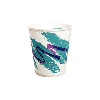 Dixie Waxed Paper Cups, 5 oz, Jazz Pattern, 100/Pkg thumbnail 2