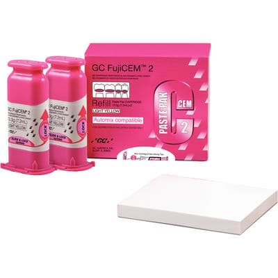 GC FujiCEM 2 Resin-Modified Glass Ionomer Luting Cement, Automix Paste Pack Refill, 7.2 mL (13.3 g) Cartridges, 2/Pk, 441002 thumbnail 17