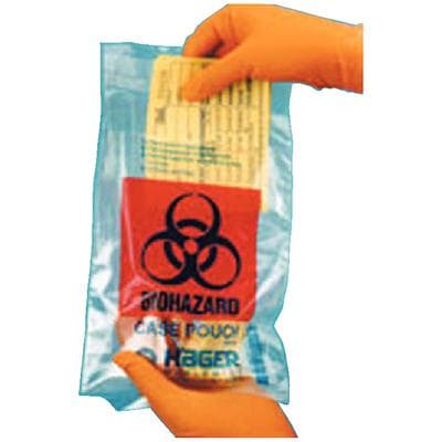 Hager Worldwide Biohazardous Lab Case Shipping Pouch, 6" x 9", with Paperwork Compartment, 100/Box, B4605 thumbnail 7