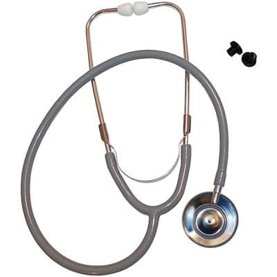 BV Medical Professional Dual Head Stethoscope, Gray, 32" Overall Length, 1/Pkg - Professional Stethoscope - Stethoscope Dual Head Gray - Image 1