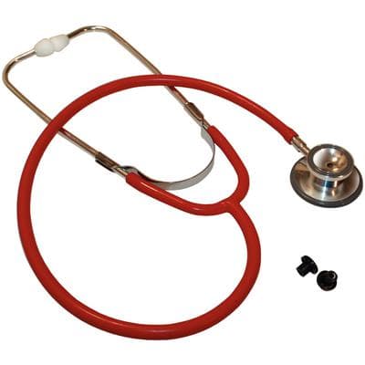 BV Medical Professional Dual Head Stethoscope, Red, 32" Overall Length, 1/Pkg - Professional Stethoscope - Stethoscope Dual Head Red - Image 1