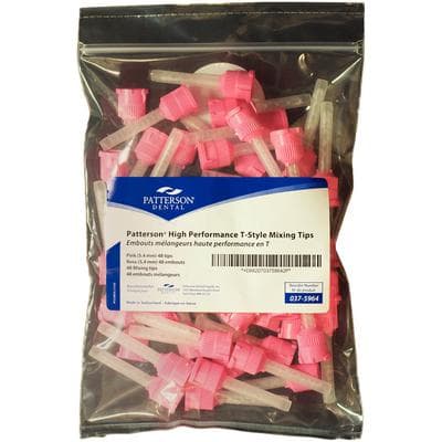 Patterson® High Performance T-Style Mixing Tips, Pink, 48/Pkg thumbnail 2
