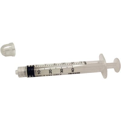 Exel International 3cc Luer Lock Syringe with Cap, Sterile, Low Dead Space, 100/Box, 26200 thumbnail 4
