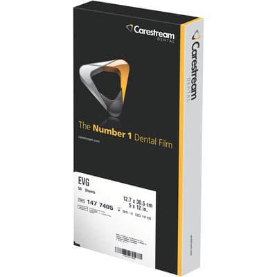 Carestream Ektavision G Extraoral Panoramic Dental X-Ray Film, 5" x 12", Green Sensitive, 50/Pkg, EVG-5 thumbnail 2