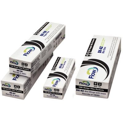 Flow Silver D DV-57 D-Speed Intraoral X-Ray Film, Size 2 (Adult), Double Film Pack, 130/Box, 18201 thumbnail 5