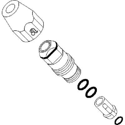 A-dec Air/Water Syringe Locking Nut Assembly with Syringe Tip Retainer thumbnail 3
