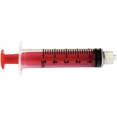 CanalPro Color Luer Lock Irrigation Syringes, 5ml, Red, 50/Pk, 60019321 thumbnail 12
