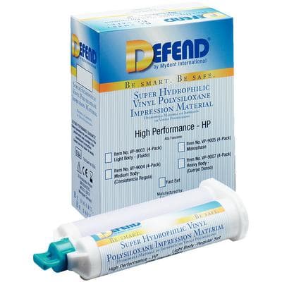 Defend VPS Impression Material, Light Body, Fast Set, 50 mL Cartridges, 4/Pk, VP9008 thumbnail 10