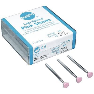 Shofu Lab Series Pink Mounted Stone #2 HP, Aluminum Oxide, 12/Box, ISO #070 thumbnail 12