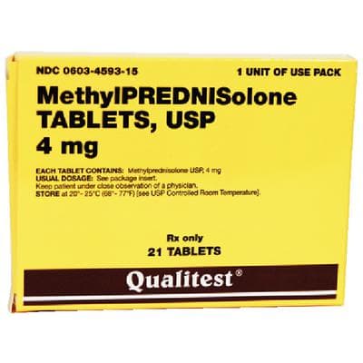 Methylprednisolone Tablets USP 4 mg, Unit Dose Blister Pack, 21/Pkg (NDC 00603-4593-15) thumbnail 6
