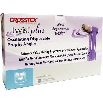 Crosstex Twist Plus Oscillating Disposable Prophy Angle, Soft Cup, Gray, Latex-Free, 100/Box, TPLUSPASC thumbnail 10