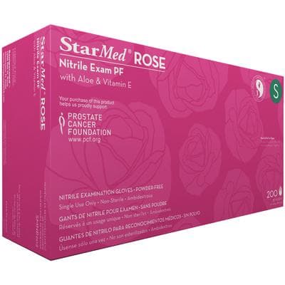 Sempermed StarMed Rose Nitrile Exam Gloves, Small, Powder-Free, Latex-Free, with Aloe & Vitamin E, 200/Box, SMNR202 thumbnail 12