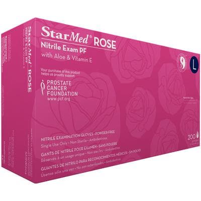 StarMed® Rose Nitrile Exam Gloves, Powder Free, Non-Sterile, Large, Rose, 200/Box thumbnail 13