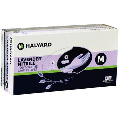 Halyard KC100 Lavender Nitrile Exam Gloves, Powder-Free, Latex-Free, Non-Sterile, Medium, Textured Fingertips, 250/Box, 52818 thumbnail 13