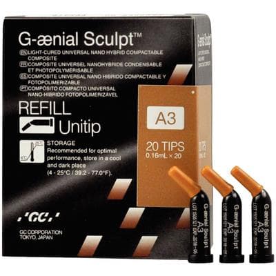 G-aenial Sculpt Universal Composite Unitip Refill, Shade A3, 0.16 mL Tips, 20/Box, 009171 thumbnail 17