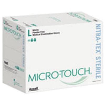 Micro-Touch NitraTex Nitrile Sterile Examination Gloves, Powder Free, Textured, Large, Blue, 50 Pairs/Box, 4 Boxes/Case thumbnail 11