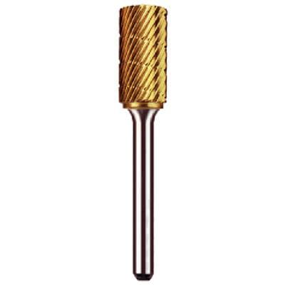 Dedeco Goldies Carbide Bur E-1/2, Titanium Nitride Coated, 1/2" Diameter, 1/4" Shank, 1/Pk thumbnail 7