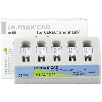 IPS e.max CAD CEREC/inLab MT (Medium Translucency) Lithium Disilicate Milling Blocks, C14, Shade A2, 5/Box thumbnail 13