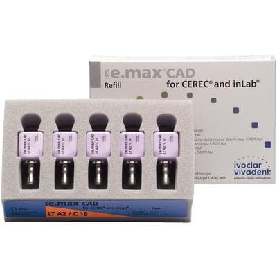 IPS e.max CAD LT (Low Translucency) Lithium Disilicate Milling Block, Size C16, Shade A2, for CEREC/inLab, 5/Box thumbnail 9