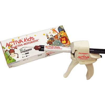 Activa Kids BioACTIVE-Restorative Starter Kit, Pedo Shade, 5 mL (8 g) Syringe, with Dispenser and 20 Mixing Tips, VKP thumbnail 26