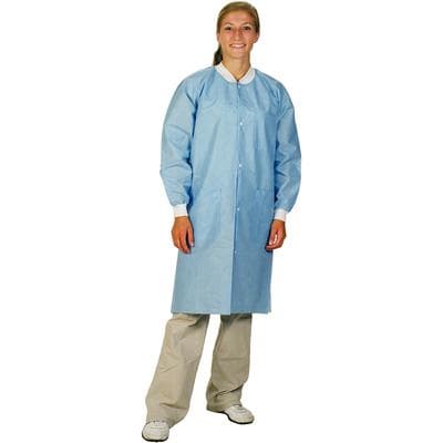 ValuMax Extra-Safe Lab Coat, AAMI Level 3, Medical Blue, Large, 10/Pk, 3660MBL thumbnail 15