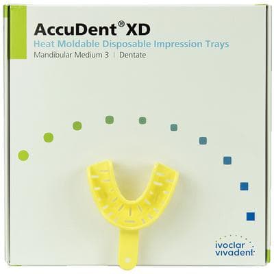 AccuDent XD Dentate Tray #3 Lower Medium, Disposable Perforated Plastic Impression Trays, 12/Pack, 673706 thumbnail 9