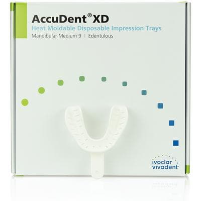 AccuDent XD Edentulous Impression Tray #9, Lower Medium, Disposable, 12/Pack, 673712 thumbnail 9