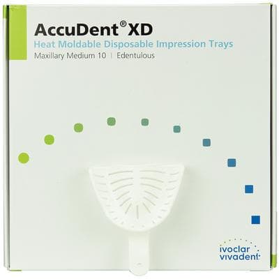 AccuDent XD Edentulous Impression Tray #10, Upper Medium, Disposable, Perforated, 12/Pack, 673713 thumbnail 10