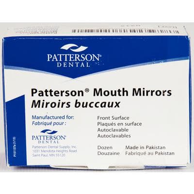Patterson® Premium Mouth Mirrors, Size 4, Cone Socket, Rhodium Coating, Stainless Steel, 12/Pkg, 088-6788 thumbnail 2