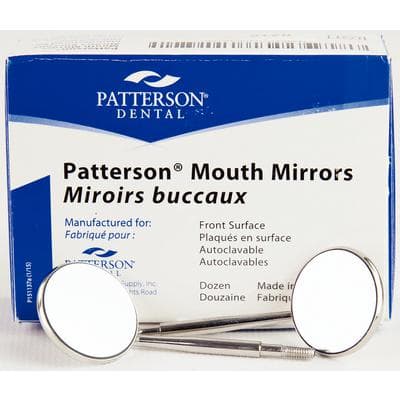 Patterson® Premium Mouth Mirrors, Size 4, Cone Socket, Rhodium Coating, Stainless Steel, 12/Pkg, 088-6788 thumbnail 3