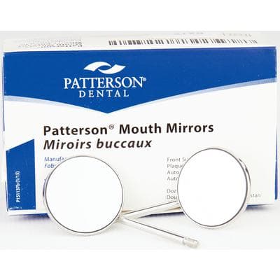 Patterson® Premium Mouth Mirrors, Size 5, Simple Stem, Rhodium Coating, Stainless Steel, 12/Pkg, 088-6812 thumbnail 3