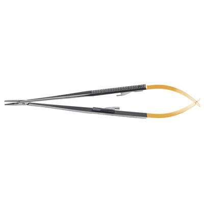 Hu-Friedy Perma Sharp Needle Holder Castroviejo 7" Straight, Round Handle, Tungsten Carbide Beak, NH5024 thumbnail 12