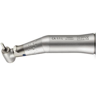 Bien Air Micro-Series CA 1:1 L Contra Angle Air Handpiece, Autochuck Push Button, Multi-Strand Optical Glass Light, 1600691-001 thumbnail 4