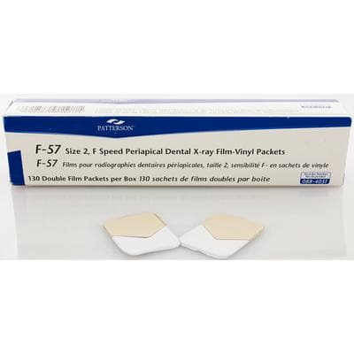 Patterson Dental Supply Intraoral X-ray Film, F Speed (F-57), Size 2, Double Film Vinyl Packets, 130/Pkg, 18410-PA thumbnail 3