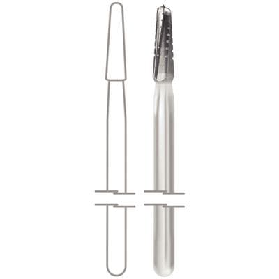 Midwest® Operative Carbide Bur #1703, HP, Tapered Fissure Crosscut Flat End, 2.1 mm Diameter, 4.5 mm Length, 10/Pkg, 389385 thumbnail 9