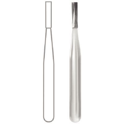 Midwest Operative Carbide Bur, FG, Straight Fissure Flat End, #56, 0.9 mm Diameter, 3.2 mm Length, 6 Flutes, 100/Bag, 386216 thumbnail 12