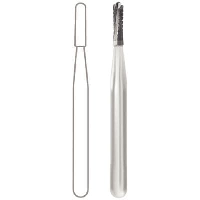 Midwest Operative Carbide Bur #1557, FG, Straight Fissure, Dome End, Crosscut, 1.0 mm Diameter, 3.7 mm Length, 100/Bag, 386259 thumbnail 9