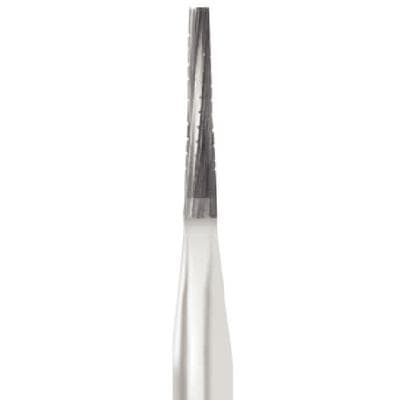 Midwest Operative Carbide Bur #699-L, FG, Tapered Fissure, Flat End, Crosscut, 6 Flutes, 0.9 mm Diameter, 4.9 mm Length, 100/Bag, 386248 thumbnail 8