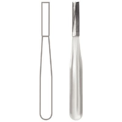 Midwest Operative Carbide Bur #57 FGSS, Straight Fissure, Flat End, Friction Grip, Short Shank, 1.0 mm Diameter, 3.7 mm Length, 100/Bag, 386417 thumbnail 9