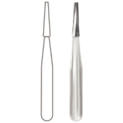 Midwest Operative Carbide Bur #169, Tapered Fissure, Flat End, Friction Grip Short Shank, 0.9 mm Diameter, 3.2 mm Length, 6 Flutes, 100/Bag, 386419 thumbnail 9