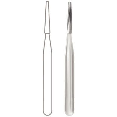 Midwest Operative Carbide Bur #170-L, FG, 6 Flutes, Tapered Fissure, Flat End, 1.0 mm Diameter, 4.9 mm Length, 100/Bag, 386246 thumbnail 9