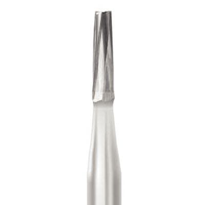 Midwest Operative Carbide Bur #171, FG, Tapered Fissure, Flat End, 1.2 mm Diameter, 3.7 mm Length, 6 Flutes, 100/Bag, 386223 thumbnail 8