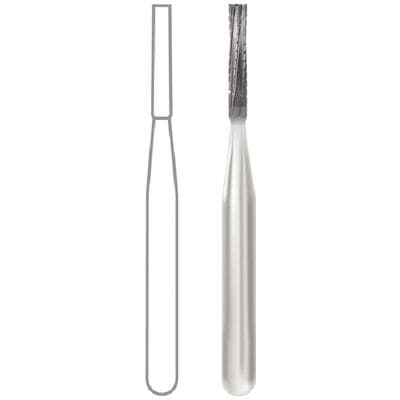Midwest Operative Carbide Bur #556-L, FG, Straight Fissure, Flat End, Crosscut, 6 Flutes, 0.9 mm Diameter, 4.9 mm Length, 100/Bag, 386290 thumbnail 9
