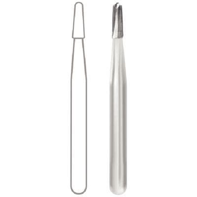 Midwest Operative Carbide Bur #1171, FG, Tapered Fissure Dome End, 1.2 mm Diameter, 3.7 mm Length, 6 Flutes, 100/Bag, 386273 thumbnail 9