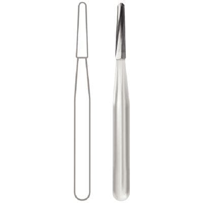 Midwest Operative Carbide Bur #1171-L, FG, Tapered Fissure Dome End, 1.2 mm Diameter, 4.9 mm Length, 6 Flutes, 100/Bag, 386244 thumbnail 9