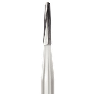 Midwest Operative Carbide Bur #1171-L, FG, Tapered Fissure Dome End, 1.2 mm Diameter, 4.9 mm Length, 6 Flutes, 100/Bag, 386244 thumbnail 10